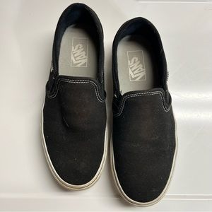 Vans Black Slide ons Size 8